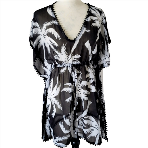 🏖 Beach cover up black/white old navy size small 🏝 - Picture 1 of 8
